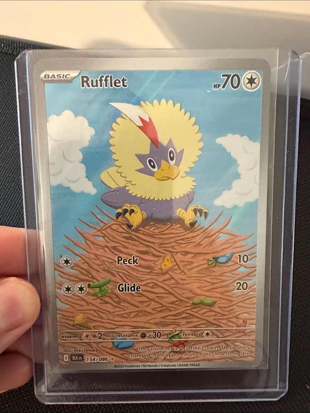Rufflet Pokemon Full Art Card- Black Bolt Rufflet Super Rare Rufflet 154/86